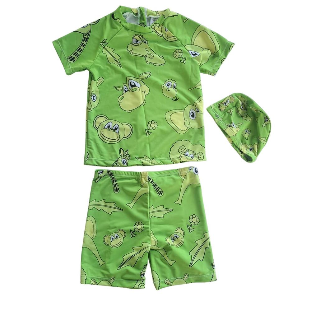 New 3 piece Sun & Rash Guard Protection Swimming Suit Size 12